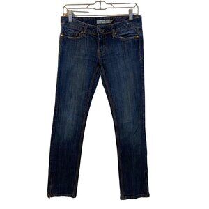 Aeropostale Ultra Skinny Kieley Zip Ankles‎ Jeans Y2K Retro Dark Wash Size 3/4